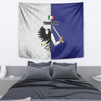 Personalized Ireland Connacht Black Eagle and Armed hand Tapestry Connachta Flag Style with Celtic Patern