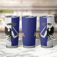 Personalized Ireland Connacht  Black Eagle and Armed hand Tumbler Cup Connachta Flag Style with Celtic Patern LT17