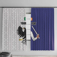 Personalized Ireland Connacht Black Eagle and Armed hand Window Curtain Connachta Flag Style with Celtic Patern