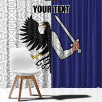 Personalized Ireland Connacht Black Eagle and Armed hand Window Curtain Connachta Flag Style with Celtic Patern