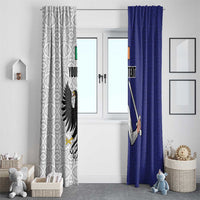 Personalized Ireland Connacht Black Eagle and Armed hand Window Curtain Connachta Flag Style with Celtic Patern