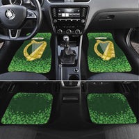 Ireland Leinster Gold Irish Harp with Shamrock Car Mats Laighin Flag With Shamrock Patern