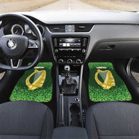 Ireland Leinster Gold Irish Harp with Shamrock Car Mats Laighin Flag With Shamrock Patern