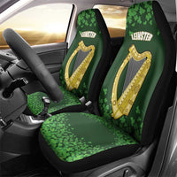 Ireland Leinster Gold Irish Harp with Shamrock Car Seat Cover Laighin Flag With Shamrock Patern