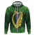 Ireland Leinster Gold Irish Harp with Shamrock Hoodie Laighin Flag With Shamrock Patern