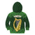 Ireland Leinster Gold Irish Harp with Shamrock Kid Hoodie Laighin Flag With Shamrock Patern