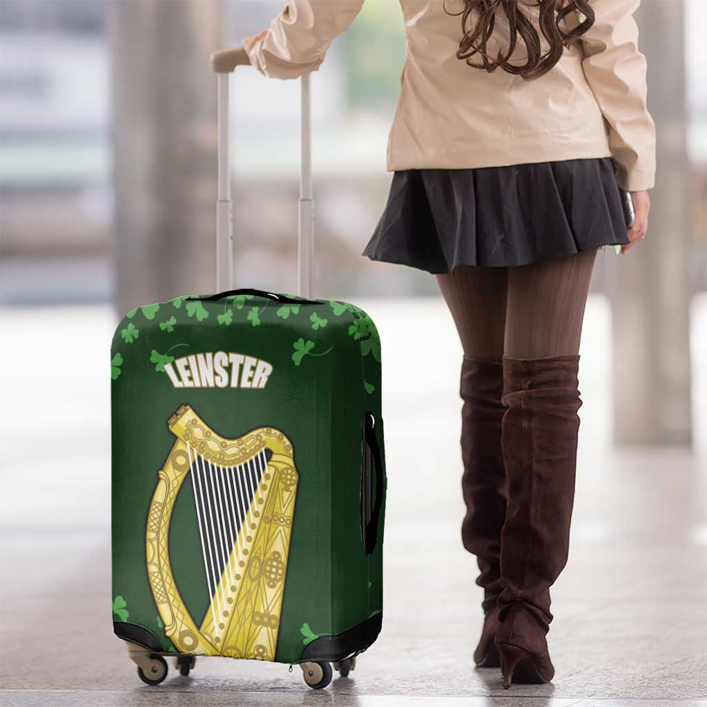 Ireland Leinster Gold Irish Harp with Shamrock Luggage Cover Laighin Flag With Shamrock Patern