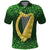 Ireland Leinster Gold Irish Harp with Shamrock Polo Shirt Laighin Flag With Shamrock Patern