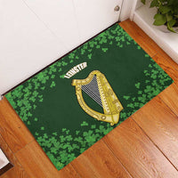 Ireland Leinster Gold Irish Harp with Shamrock Rubber Doormat Laighin Flag With Shamrock Patern