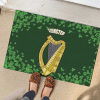 Ireland Leinster Gold Irish Harp with Shamrock Rubber Doormat Laighin Flag With Shamrock Patern