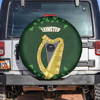 Ireland Leinster Gold Irish Harp with Shamrock Spare Tire Cover Laighin Flag With Shamrock Patern