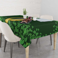 Ireland Leinster Gold Irish Harp with Shamrock Tablecloth Laighin Flag With Shamrock Patern