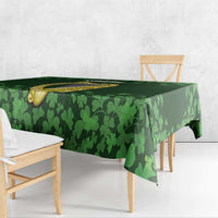 Ireland Leinster Gold Irish Harp with Shamrock Tablecloth Laighin Flag With Shamrock Patern