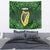 Ireland Leinster Gold Irish Harp with Shamrock Tapestry Laighin Flag With Shamrock Patern