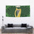 Ireland Leinster Gold Irish Harp with Shamrock Tapestry Laighin Flag With Shamrock Patern