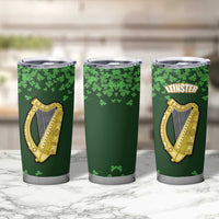 Ireland Leinster Gold Irish harp with Shamrock Tumbler Cup Laighin Flag With Shamrock Patern