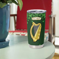 Ireland Leinster Gold Irish harp with Shamrock Tumbler Cup Laighin Flag With Shamrock Patern