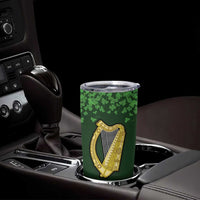Ireland Leinster Gold Irish harp with Shamrock Tumbler Cup Laighin Flag With Shamrock Patern