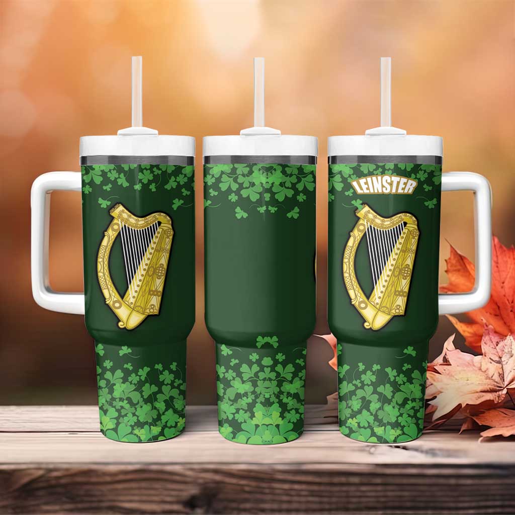 Ireland Leinster Gold Irish harp with Shamrock Tumbler With Handle Laighin Flag With Shamrock Patern