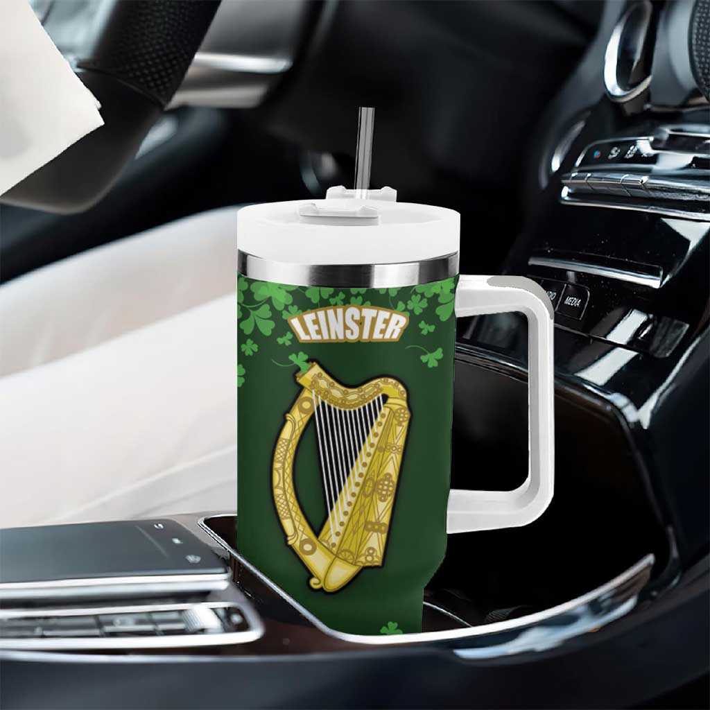 Ireland Leinster Gold Irish harp with Shamrock Tumbler With Handle Laighin Flag With Shamrock Patern
