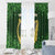 Ireland Leinster Gold Irish Harp with Shamrock Window Curtain Laighin Flag With Shamrock Patern