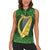 Ireland Leinster Gold Irish Harp with Shamrock Women Sleeveless Polo Shirt Laighin Flag With Shamrock Patern