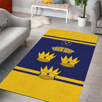Personalized Ireland Munster Three Gold Crowns Area Rug An Mhumhain Flag Three Gold Crowns