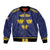 Personalized Ireland Munster Three Gold Crowns Bomber Jacket An Mhumhain Flag Three Gold Crowns