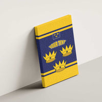 Personalized Ireland Munster Three Gold Crowns Canvas Wall Art An Mhumhain Flag Three Gold Crowns