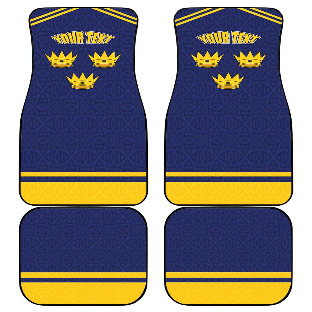 Personalized Ireland Munster Three Gold Crowns Car Mats An Mhumhain Flag Three Gold Crowns