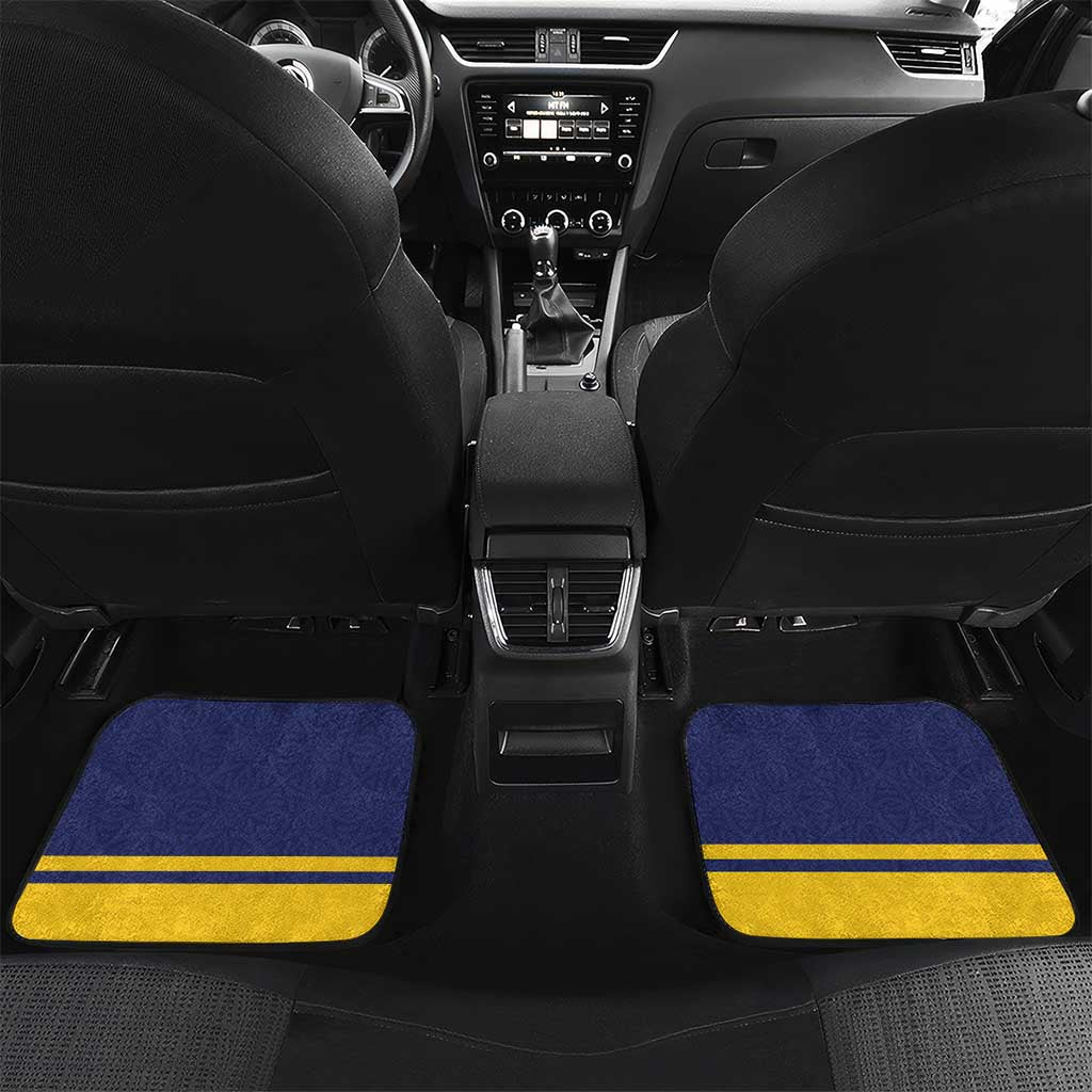 Personalized Ireland Munster Three Gold Crowns Car Mats An Mhumhain Flag Three Gold Crowns
