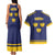 Personalized Ireland Munster Three Gold Crowns Couples Matching Tank Maxi Dress and Hawaiian Shirt An Mhumhain Flag Three Gold Crowns