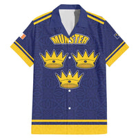 Personalized Ireland Munster Three Gold Crowns Family Matching Mermaid Dress and Hawaiian Shirt An Mhumhain Flag Three Gold Crowns
