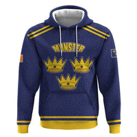 Personalized Ireland Munster Three Gold Crowns Hoodie An Mhumhain Flag Three Gold Crowns