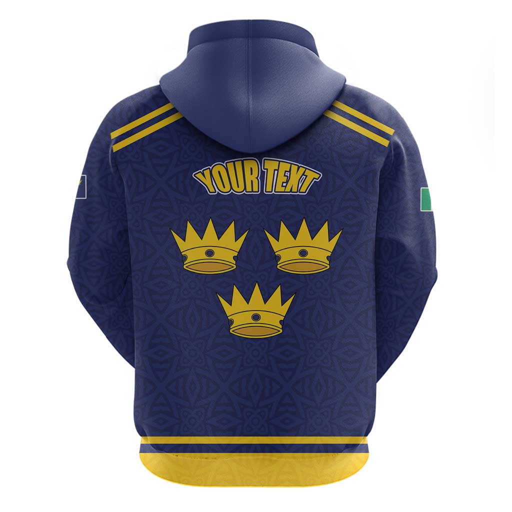 Personalized Ireland Munster Three Gold Crowns Hoodie An Mhumhain Flag Three Gold Crowns