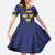 Personalized Ireland Munster Three Gold Crowns Kid Short Sleeve Dress An Mhumhain Flag Three Gold Crowns