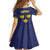 Personalized Ireland Munster Three Gold Crowns Kid Short Sleeve Dress An Mhumhain Flag Three Gold Crowns