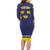 Personalized Ireland Munster Three Gold Crowns Long Sleeve Bodycon Dress An Mhumhain Flag Three Gold Crowns