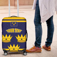 Personalized Ireland Munster Three Gold Crowns Luggage Cover An Mhumhain Flag Three Gold Crowns