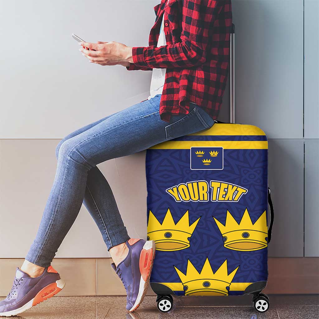 Personalized Ireland Munster Three Gold Crowns Luggage Cover An Mhumhain Flag Three Gold Crowns