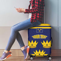 Personalized Ireland Munster Three Gold Crowns Luggage Cover An Mhumhain Flag Three Gold Crowns