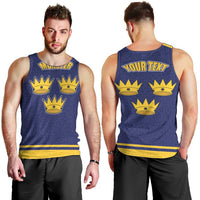 Personalized Ireland Munster Three Gold Crowns Men Tank Top An Mhumhain Flag Three Gold Crowns