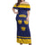 Personalized Ireland Munster Three Gold Crowns Off Shoulder Maxi Dress An Mhumhain Flag Three Gold Crowns