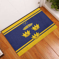 Personalized Ireland Munster Three Gold Crowns Rubber Doormat An Mhumhain Flag Three Gold Crowns