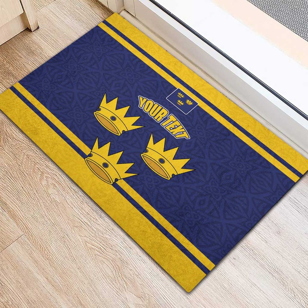 Personalized Ireland Munster Three Gold Crowns Rubber Doormat An Mhumhain Flag Three Gold Crowns