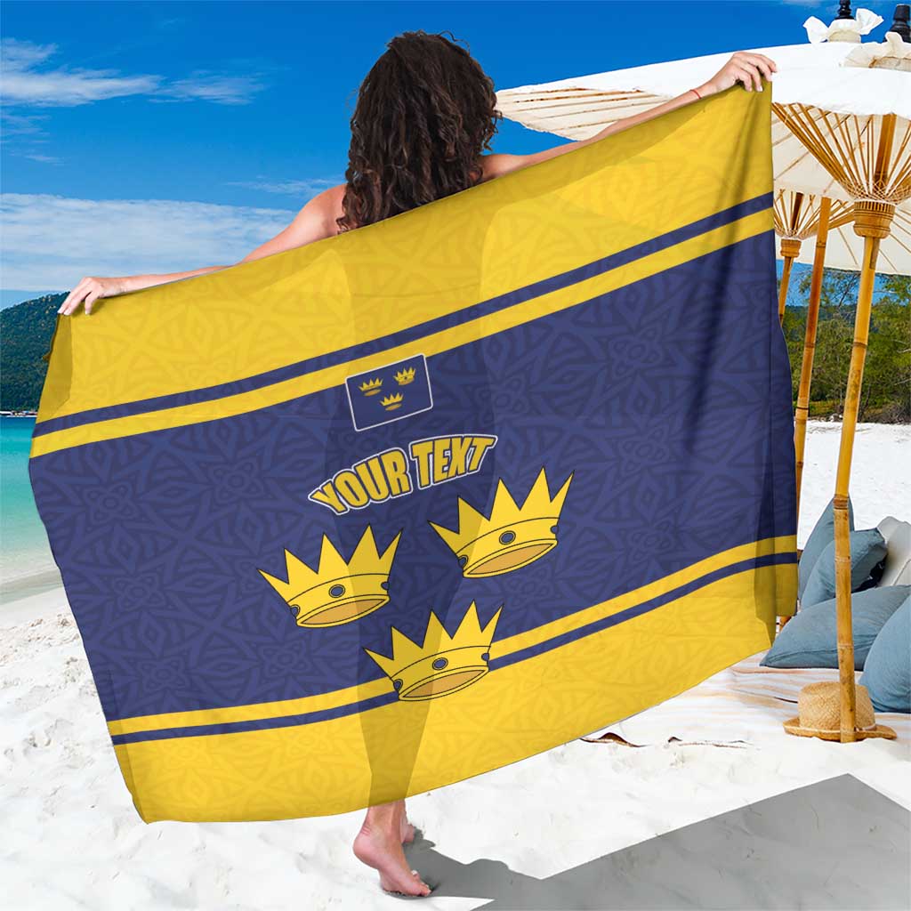 Personalized Ireland Munster Three Gold Crowns Sarong An Mhumhain Flag Three Gold Crowns