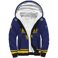 Personalized Ireland Munster Three Gold Crowns Sherpa Hoodie An Mhumhain Flag Three Gold Crowns