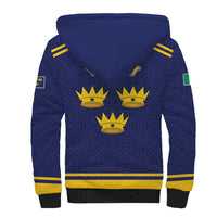 Personalized Ireland Munster Three Gold Crowns Sherpa Hoodie An Mhumhain Flag Three Gold Crowns