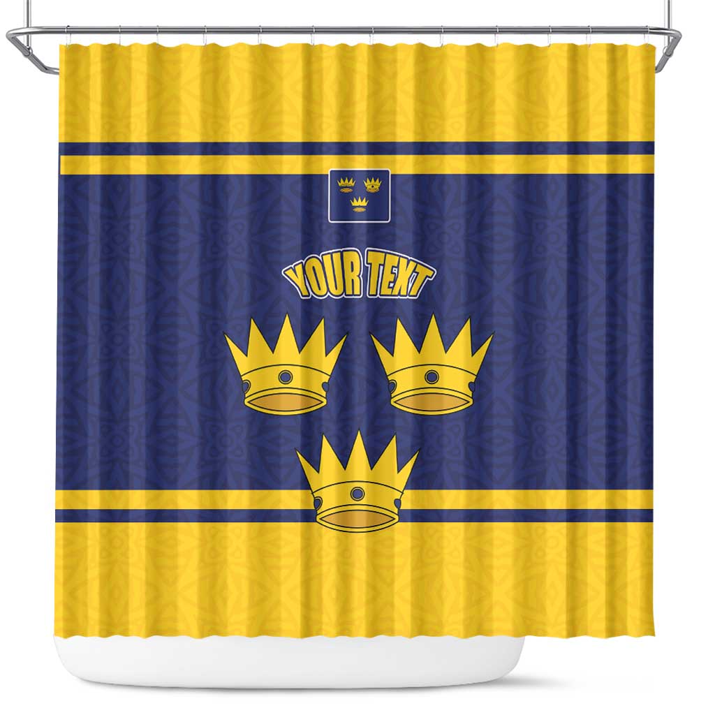 Personalized Ireland Munster Three Gold Crowns Shower Curtain An Mhumhain Flag Three Gold Crowns