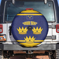 Personalized Ireland Munster Three Gold Crowns Spare Tire Cover An Mhumhain Flag Three Gold Crowns
